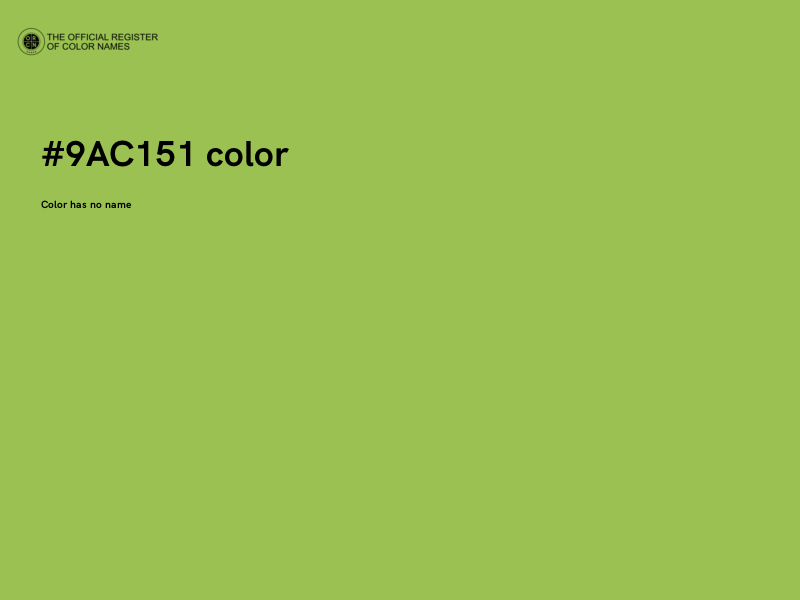 #9AC151 color image