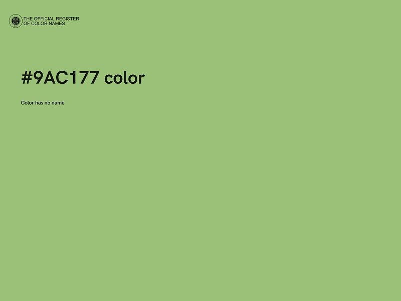 #9AC177 color image