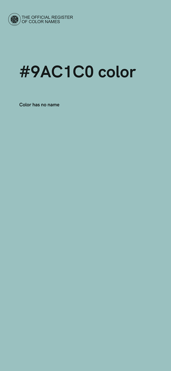 #9AC1C0 color image
