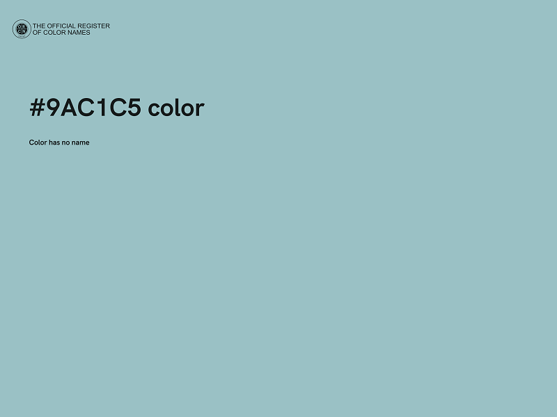 #9AC1C5 color image