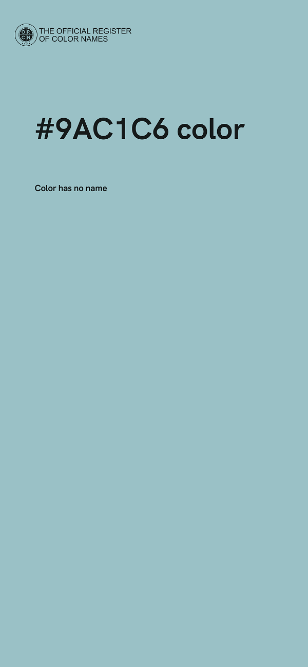 #9AC1C6 color image