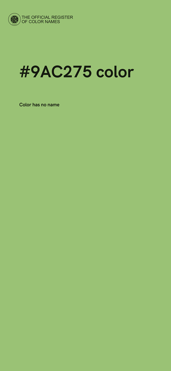 #9AC275 color image