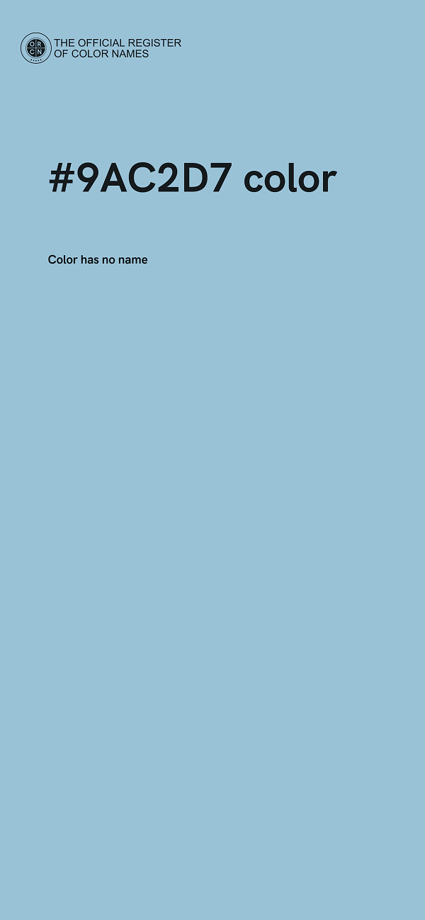 #9AC2D7 color image
