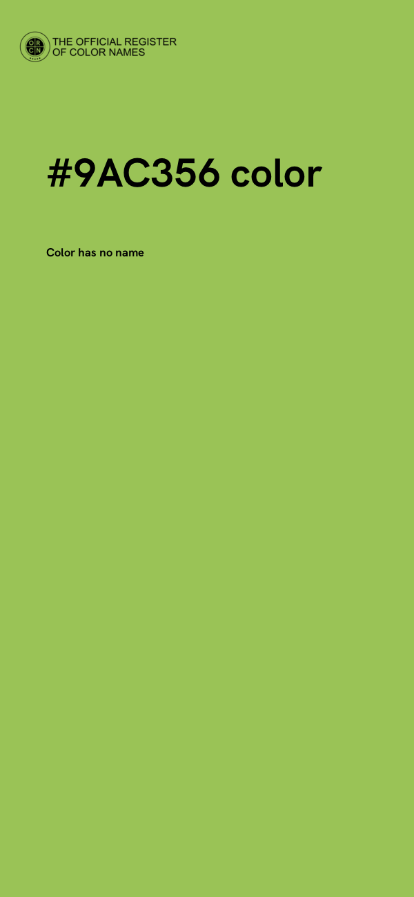 #9AC356 color image