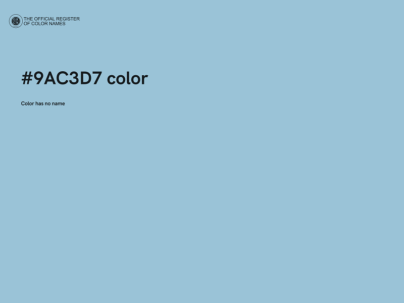 #9AC3D7 color image