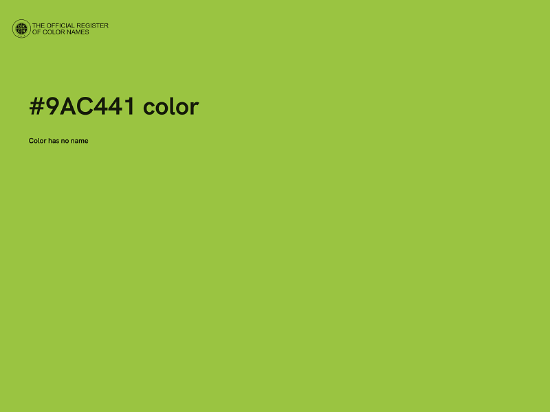 #9AC441 color image