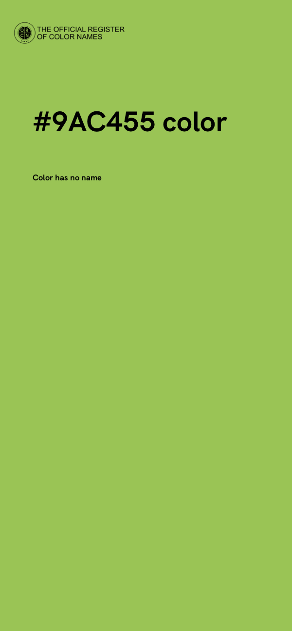 #9AC455 color image
