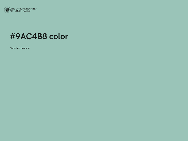 #9AC4B8 color image