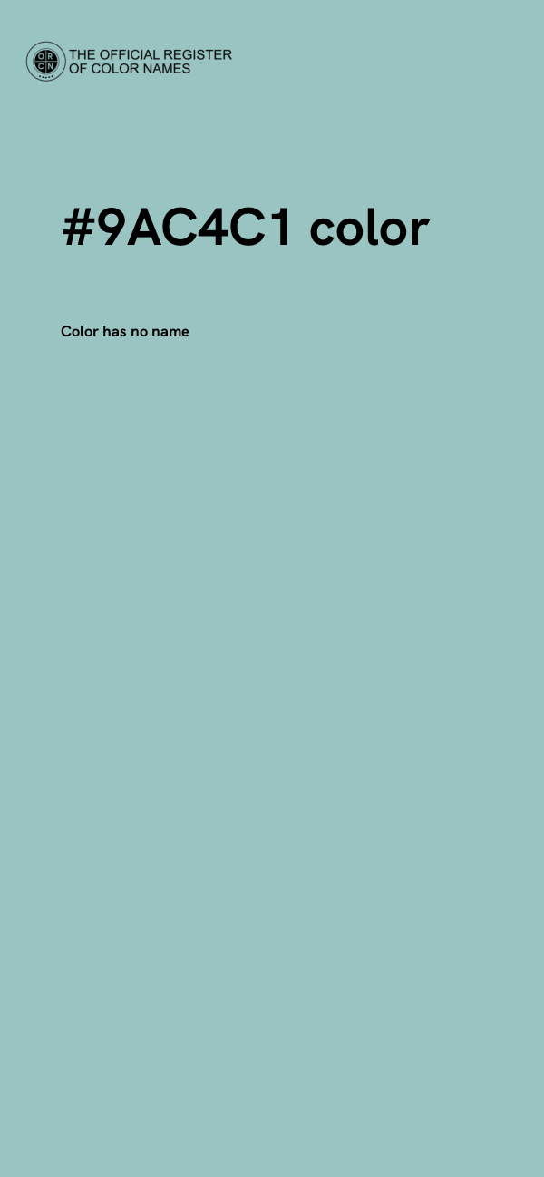 #9AC4C1 color image