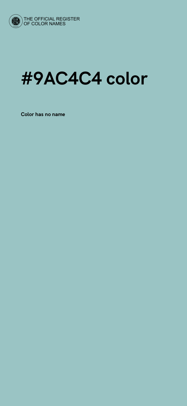 #9AC4C4 color image