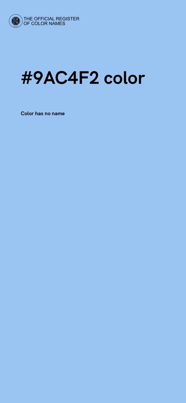 #9AC4F2 color image