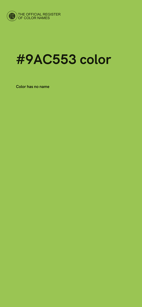 #9AC553 color image