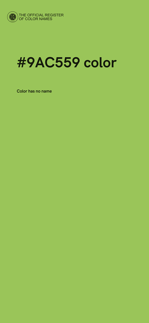 #9AC559 color image