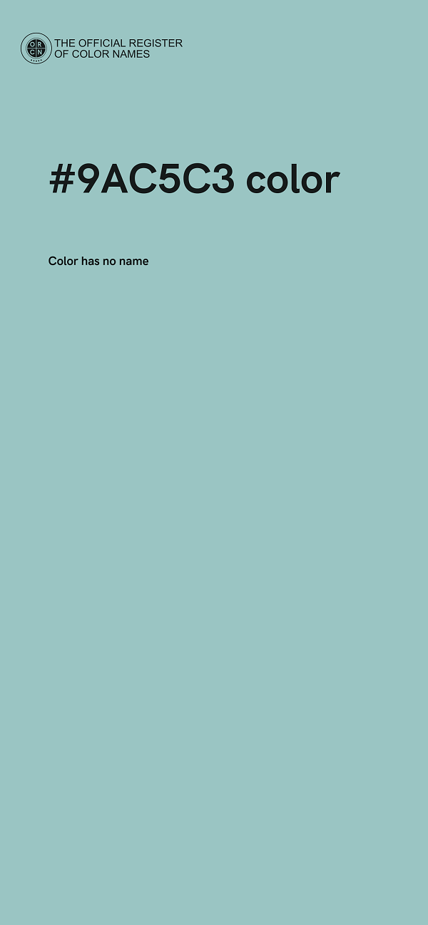 #9AC5C3 color image