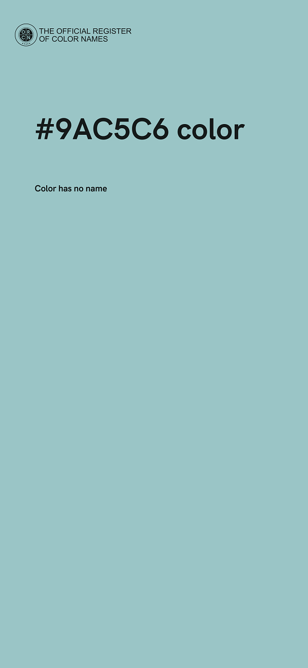 #9AC5C6 color image