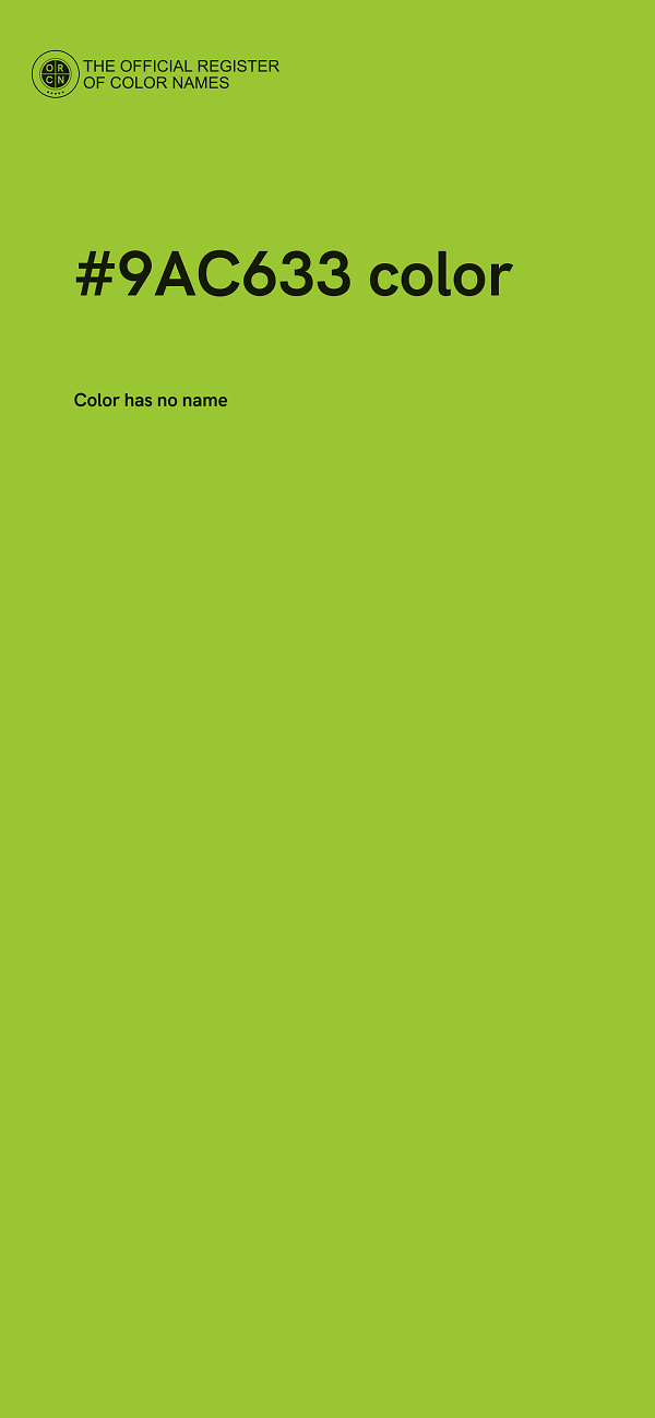 #9AC633 color image