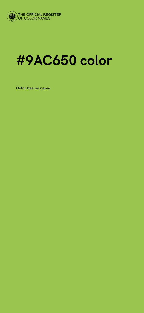 #9AC650 color image