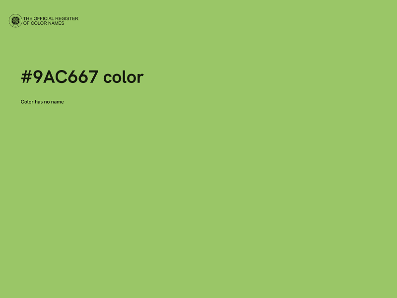 #9AC667 color image