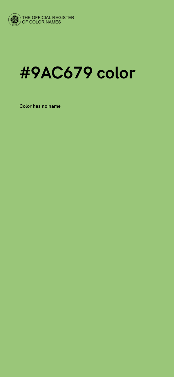 #9AC679 color image