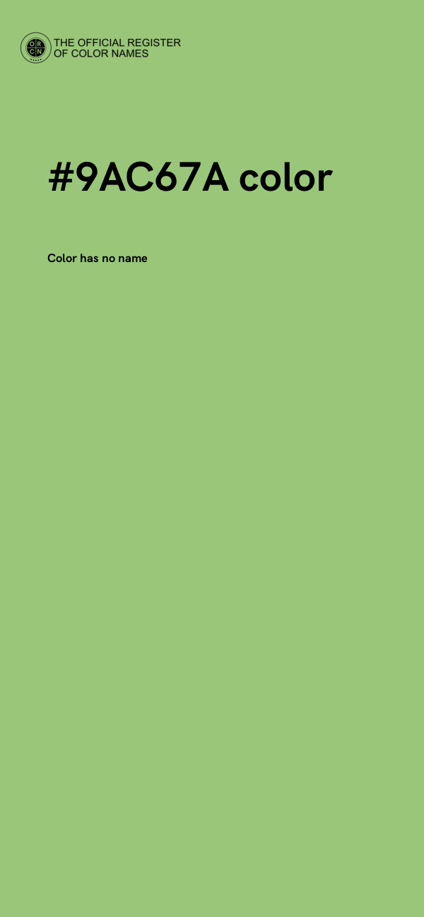 #9AC67A color image