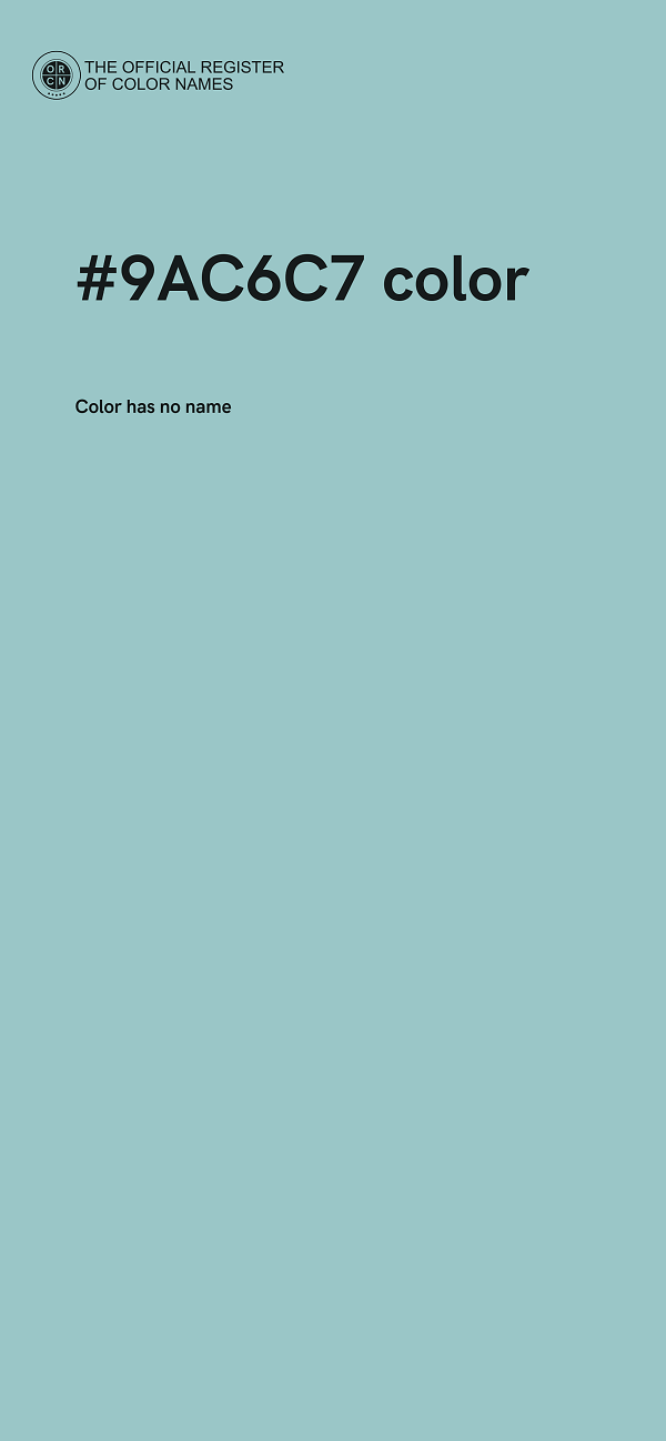 #9AC6C7 color image