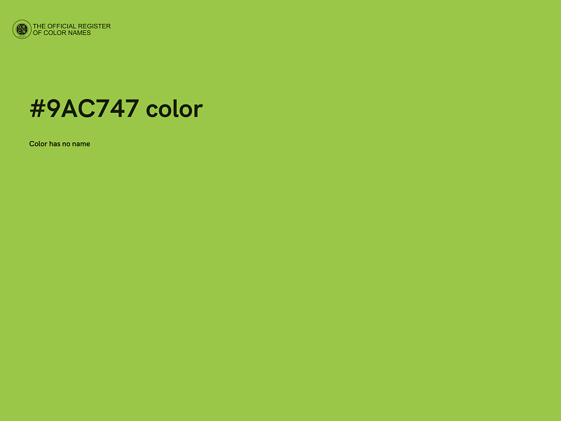 #9AC747 color image