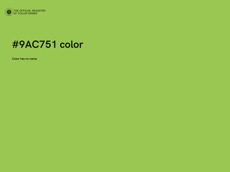 #9AC751 color image