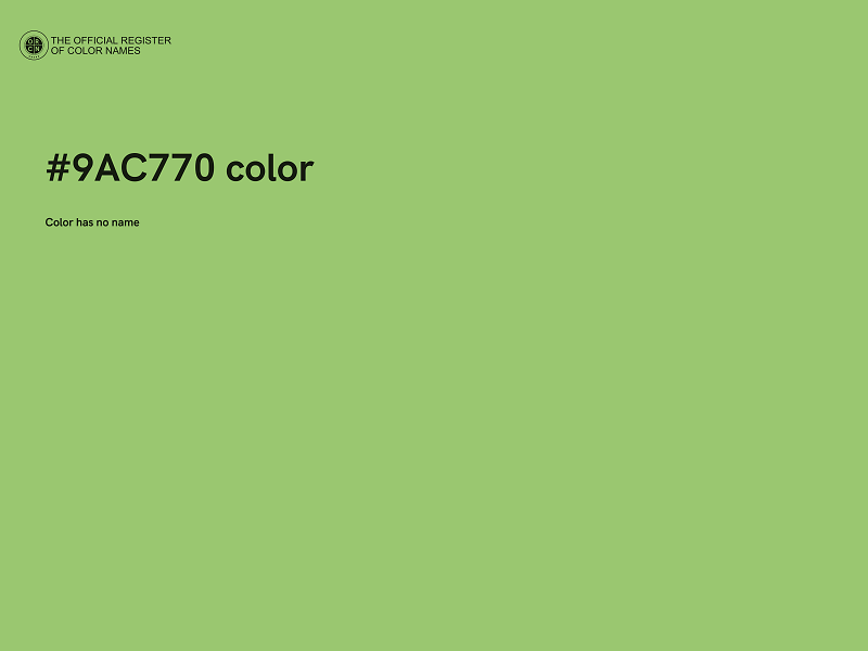 #9AC770 color image