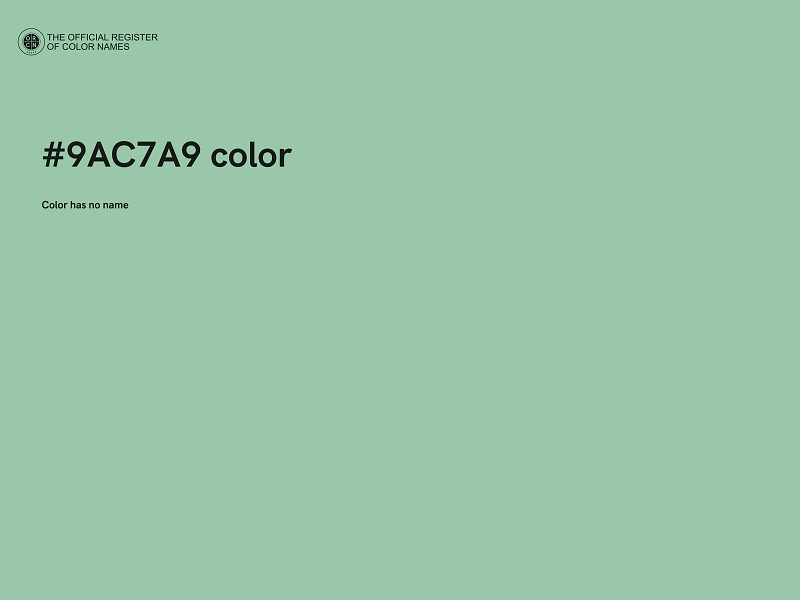#9AC7A9 color image