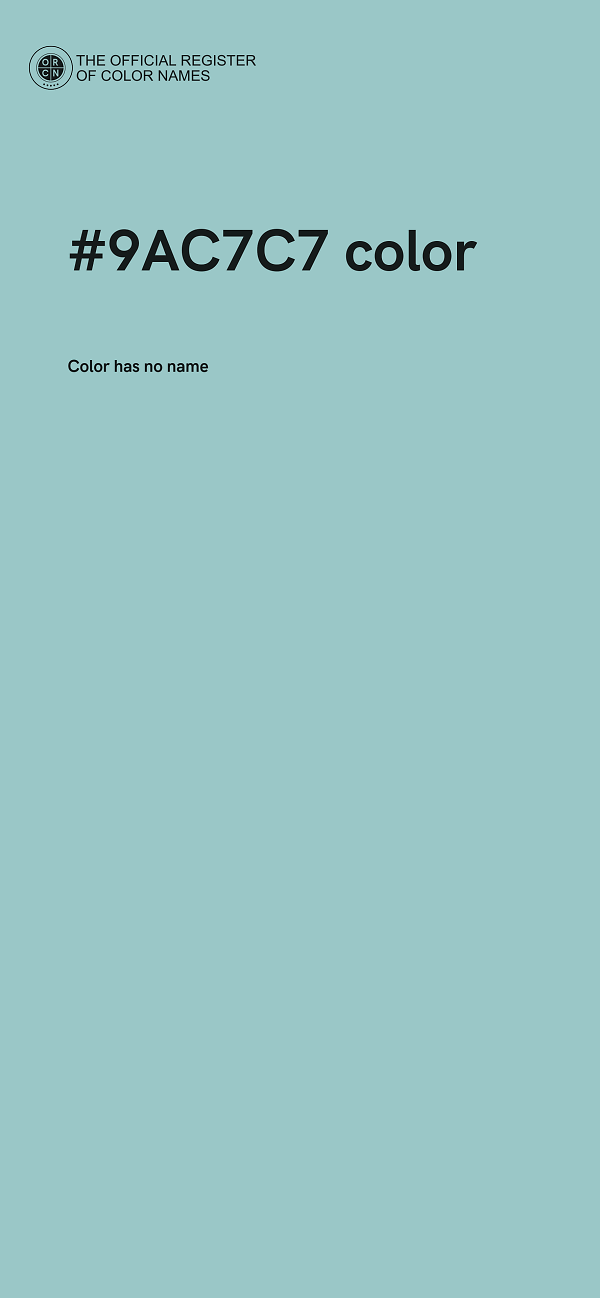 #9AC7C7 color image