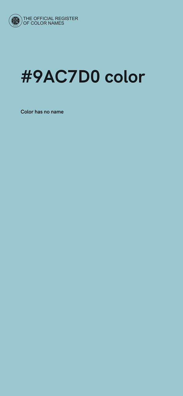 #9AC7D0 color image