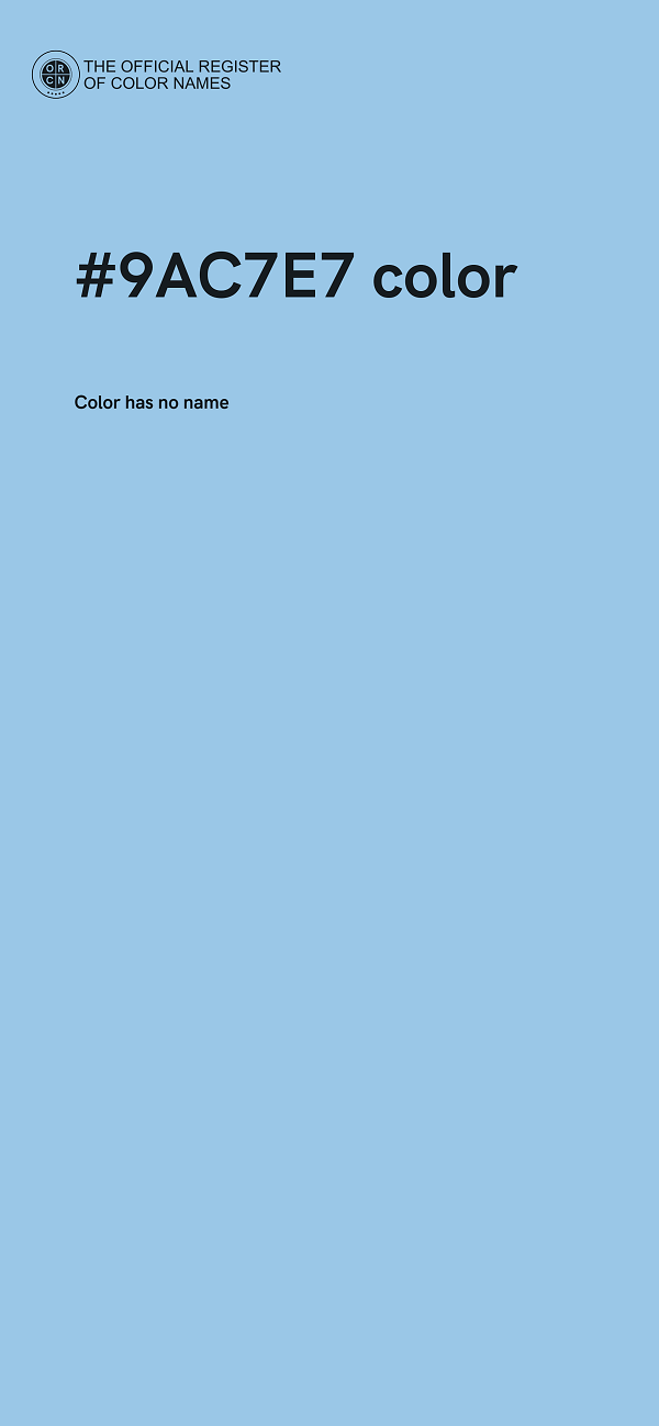 #9AC7E7 color image