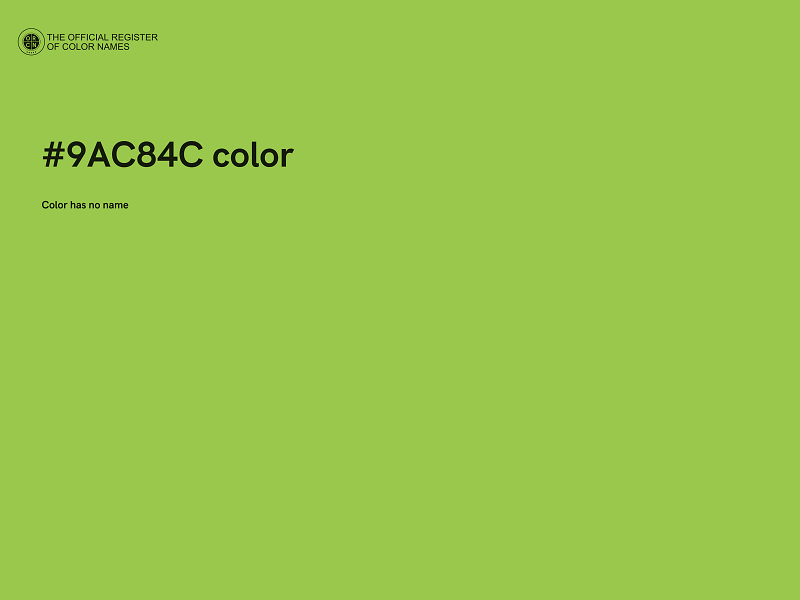 #9AC84C color image