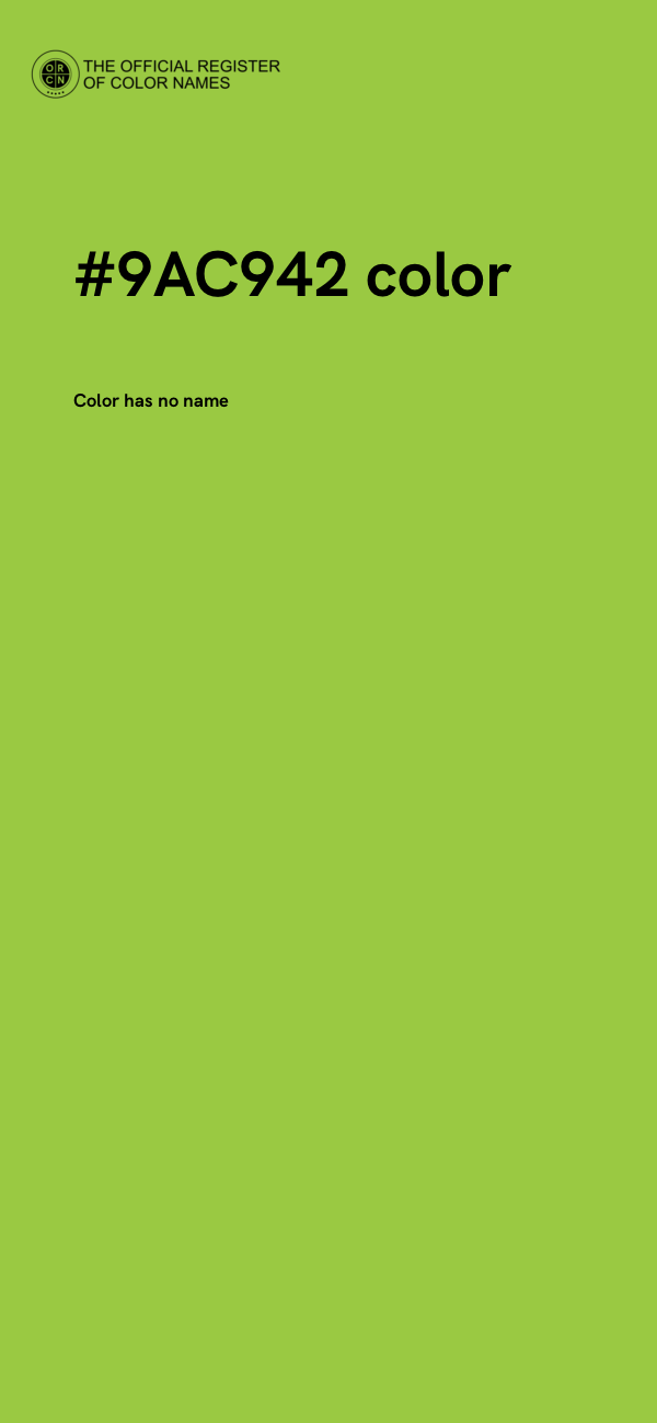 #9AC942 color image