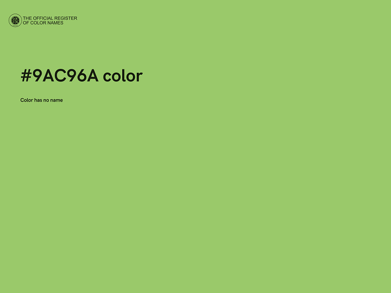 #9AC96A color image