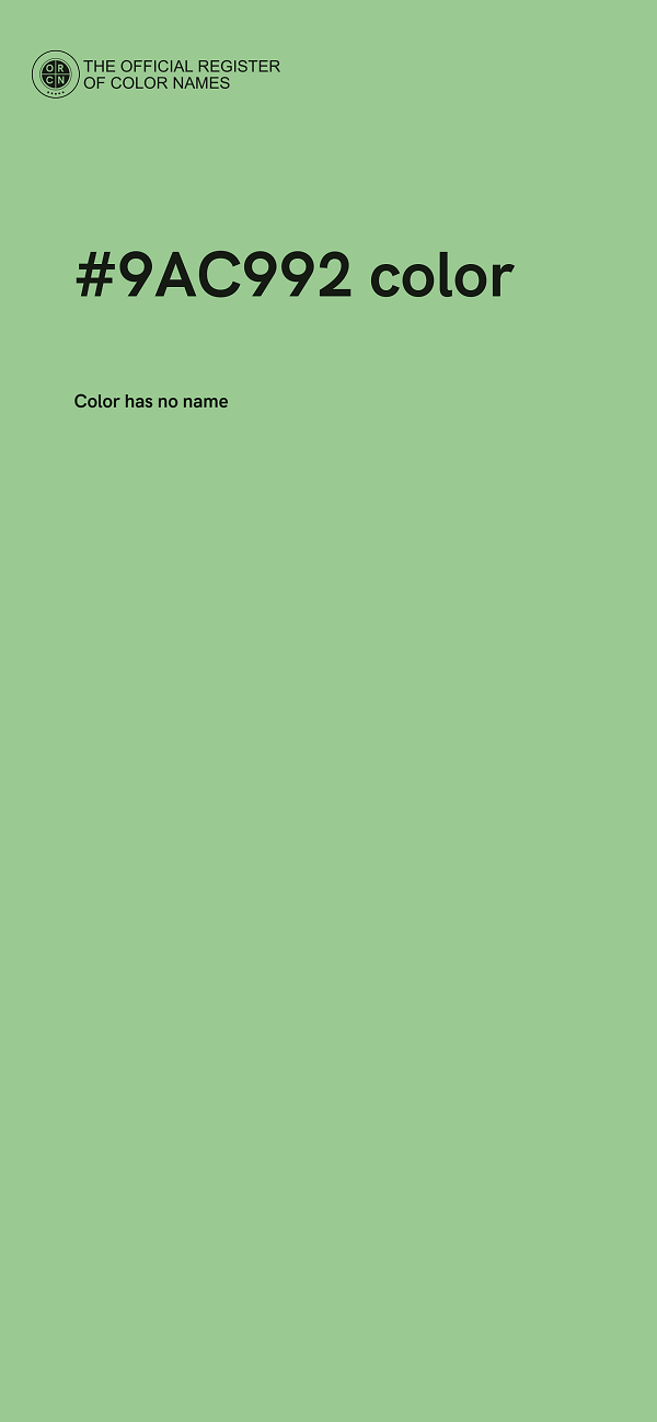 #9AC992 color image
