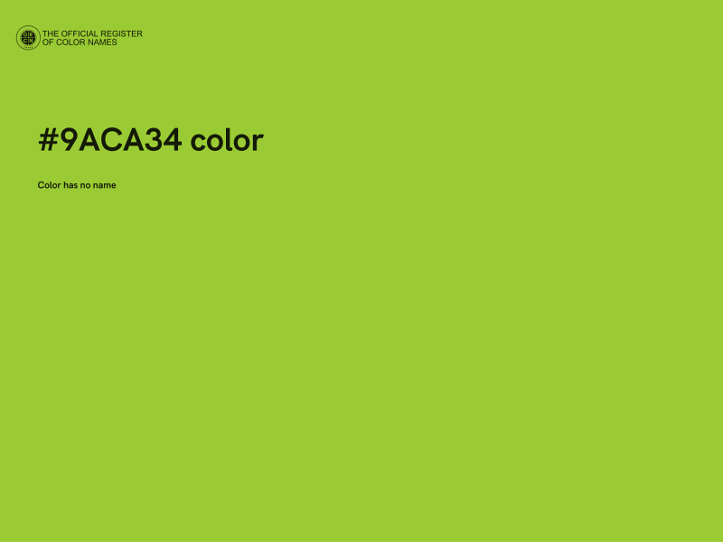 #9ACA34 color image