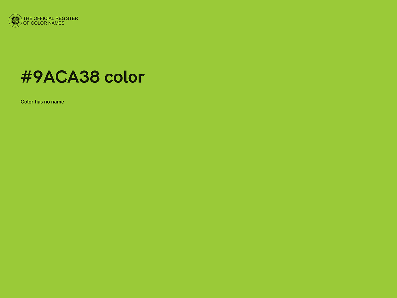 #9ACA38 color image