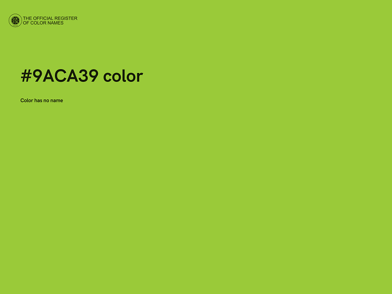 #9ACA39 color image