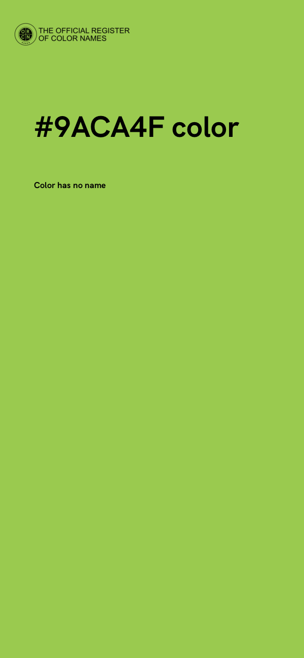 #9ACA4F color image