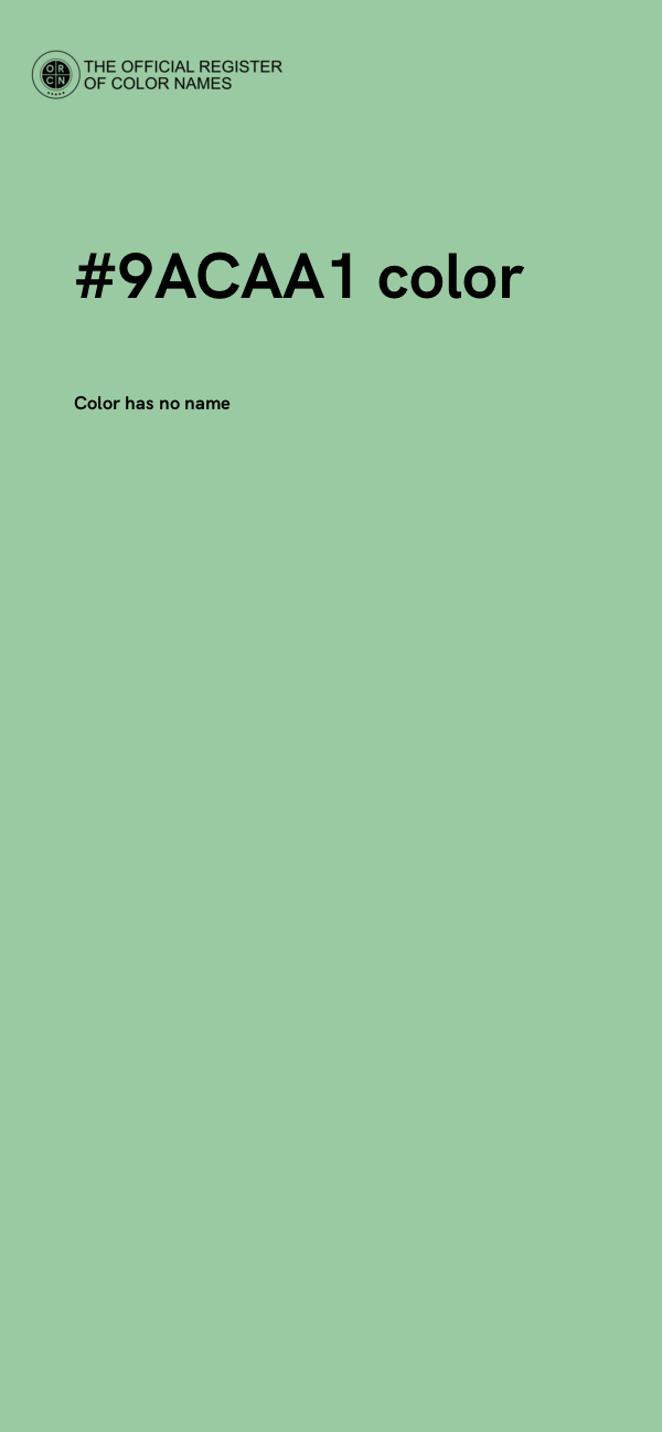 #9ACAA1 color image