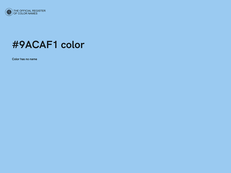 #9ACAF1 color image