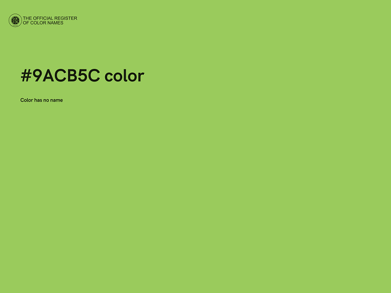 #9ACB5C color image