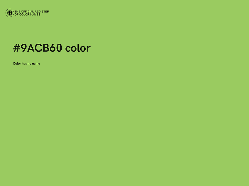 #9ACB60 color image