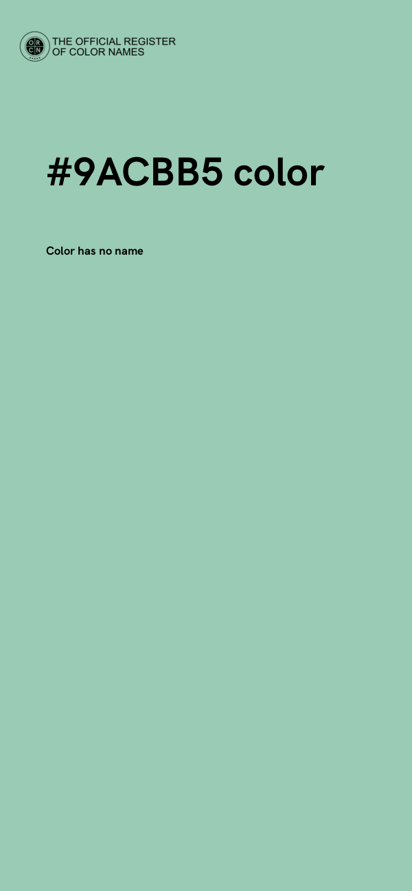 #9ACBB5 color image