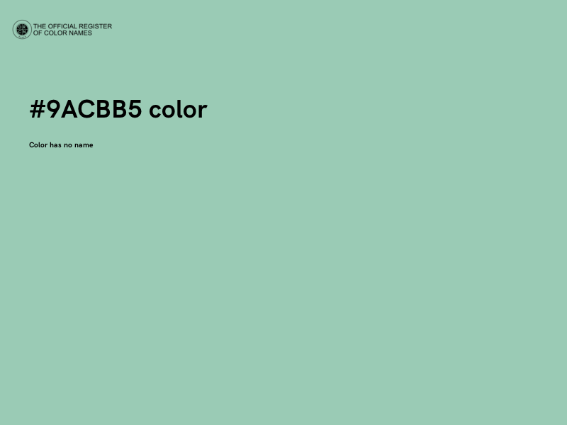 #9ACBB5 color image