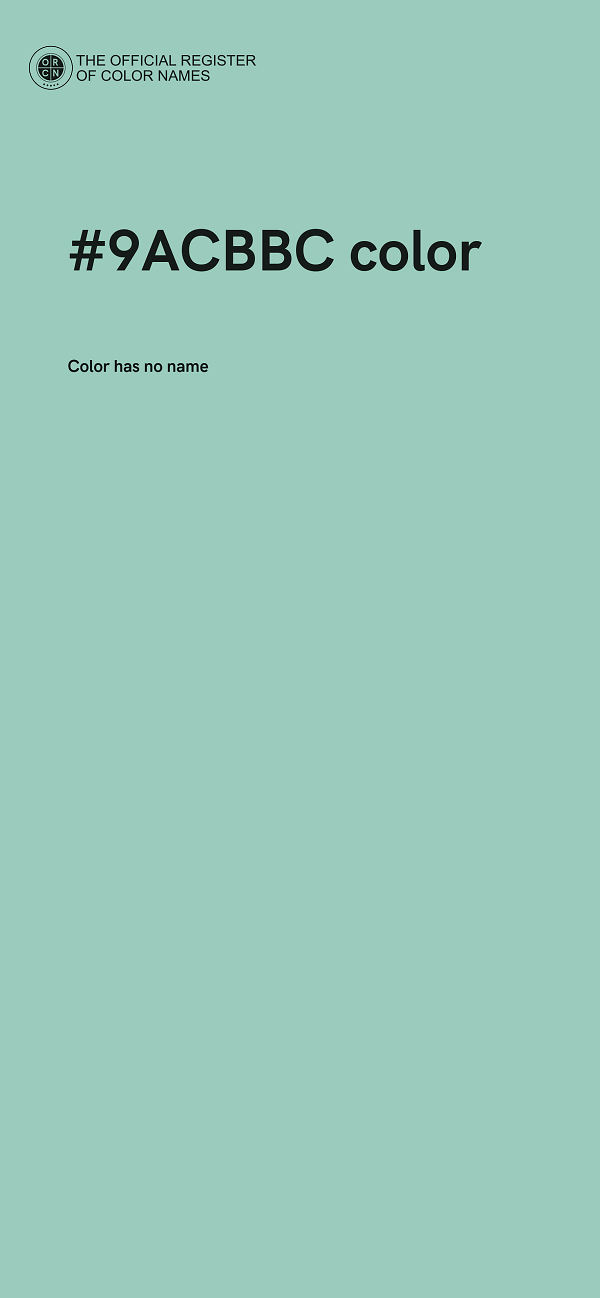 #9ACBBC color image