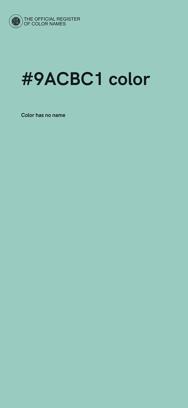 #9ACBC1 color image