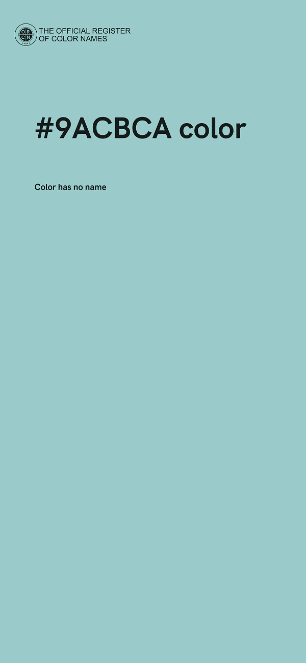 #9ACBCA color image