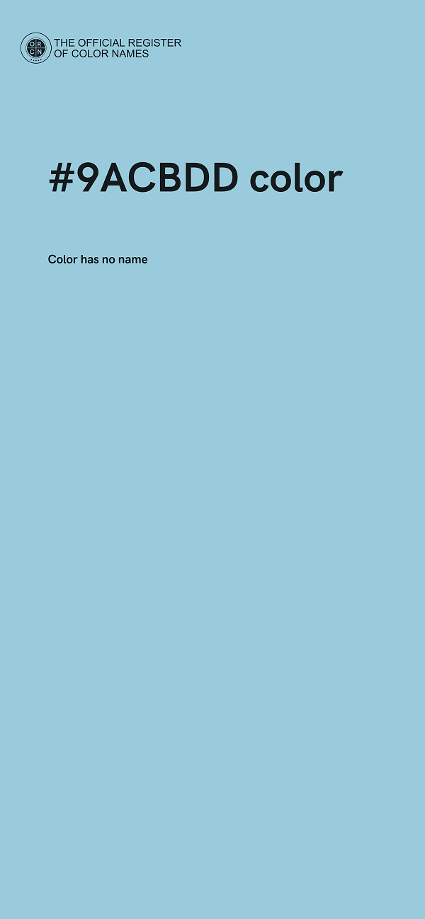 #9ACBDD color image